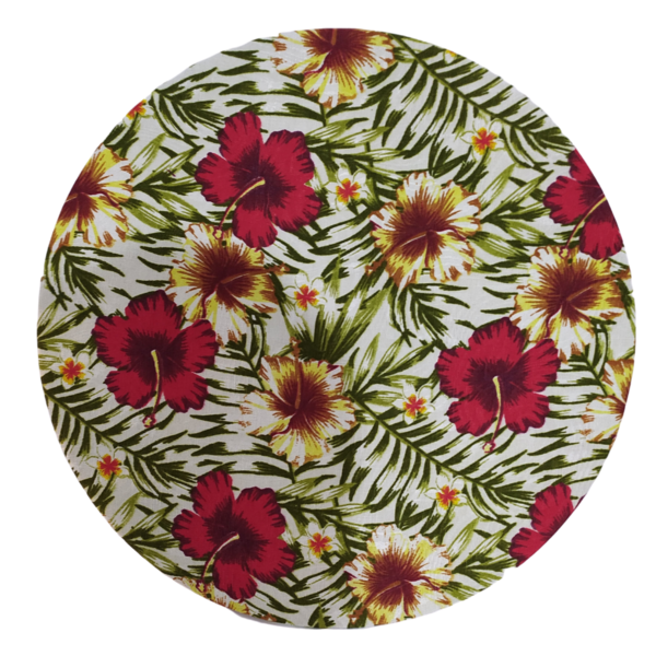 Kit C/6 Supla / Sousplat 35 Cm Estampa Flores + Base Em Mdf