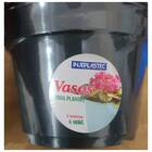 Kit C/6 Vaso Plantio P09 (250 Ml) Preto Injeplastec