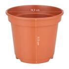 Kit C/6 Vasos Plantio P14,5 (1,1l) Cor Telha Injeplastec