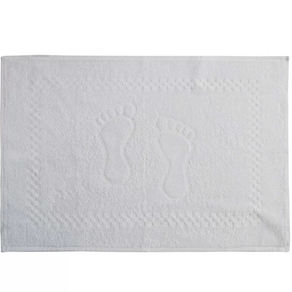 Kit C/ 10 - Toalhas P/ Piso De Banheiro - Pezinho - Branco -