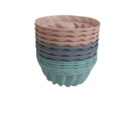 Kit C/ 12 Forminhas De Pudim De Silicone - Vermelho