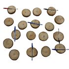 Kit C/ 18 Bolacha Pequ. Mad Rústica De 9,5 X 9 A 8,5 X 8,5cm