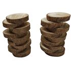 Kit C/ 18 Bolacha Pequ. Mad Rústica De 9,5 X 9 A 8,5 X 8,5cm