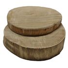 Kit C/ 2 Bolachas Madeira Rústica De 22 X 19,5cm