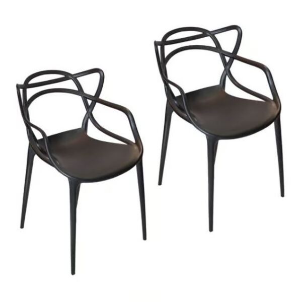 Kit C/ 2 Cadeira Allegra Masters Polipropileno Sala,cozinha,