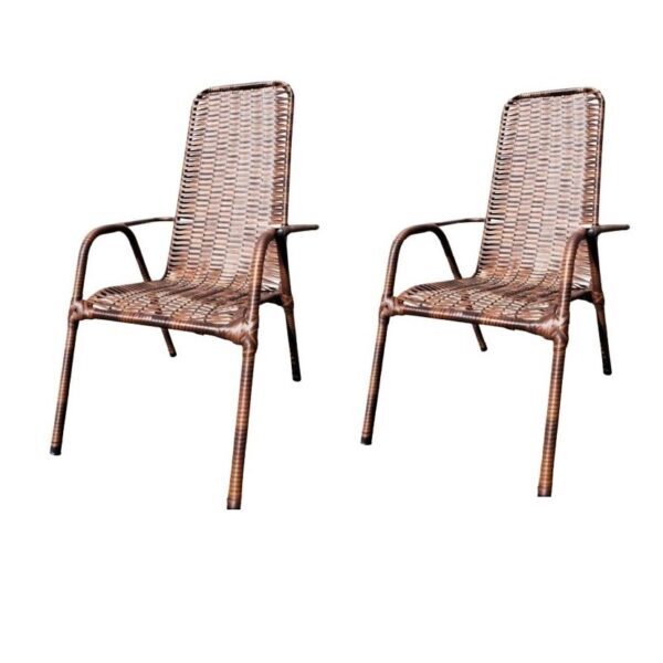Kit C/ 2 Cadeiras De Junco (alta) – Jm Metalúrgica