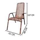 Kit C/ 2 Cadeiras De Junco (alta) – Jm Metalúrgica