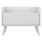 Kit C/ 2 Mesas De Cabeceira 80 Cm C/ Pés Retrô Branca