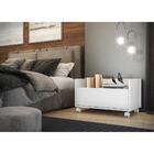 Kit C/ 2 Mesas De Cabeceira 80 Cm C/ Rodízios Multimóveis Bra