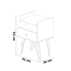 Kit C/ 2 Mesas De Cabeceira Bill Preto Acetinado – Patrimar M