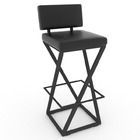 Kit C/ 3 Banquetas Bistrô Industrial Alta 85cm – Estofadas Pr