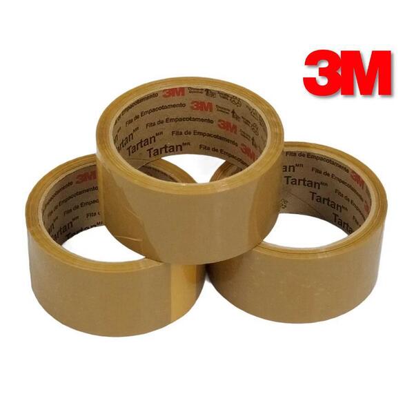 Kit C/ 3 Fita P/ Empacotamento Embalagem 3m Scotch 45mmx45m C