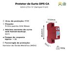 Kit C/ 3 Protetor De Surto Dps Ca 275v 60ka Clamper Front