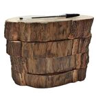 Kit C/ 4 Bolachas Mad Tronco Lixada Arte/decoração Ver Descr