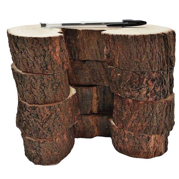 Kit C/ 4 Bolachas Mad Tronco Lixada Arte/decoração Ver Descr