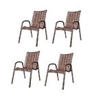 Kit C/ 4 Cadeira De Junco (baixa) – Jm Metalúrgica