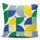 Kit C/ 4 Capas De Almofadas Copa Do Mundo Brasil Torcida 45cm