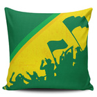 Kit C/ 4 Capas De Almofadas Copa Do Mundo Brasil Torcida 45cm