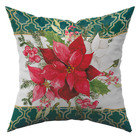 Kit C/ 4 Capas De Almofadas Natalinas Floral Feliz Natal Fim