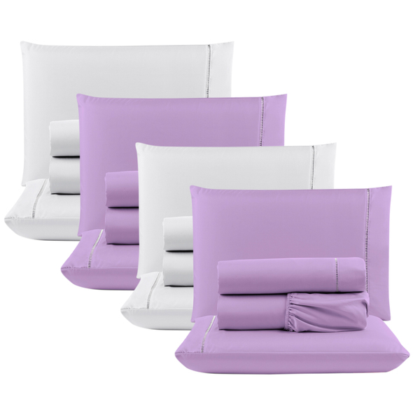 Kit C/ 4 Jogos Cama Lençol Unique Casal Padrão Micro Percal 4