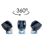 Kit C/ 4 Un Rodízio Plástico Rodinha Giratório Placa Base Aço