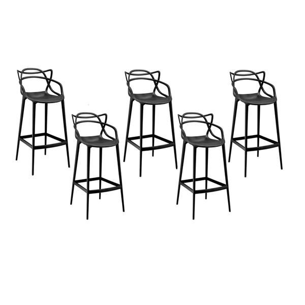 Kit C/ 5 Banquetas Masters Allegra Pretas