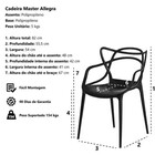 Kit C/ 5 Cadeiras Allegra Preta