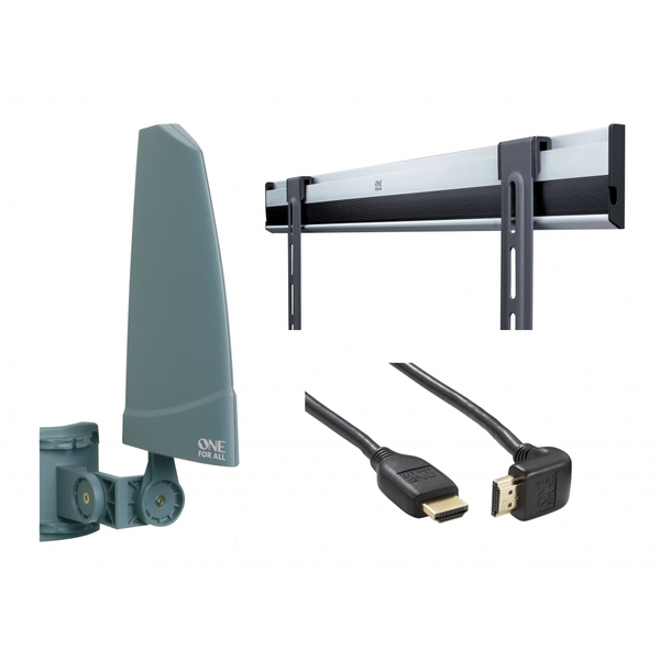 Kit C/ Suporte Para Tvs De Até 63 Polegadas E 50 Kg  + Cabo H