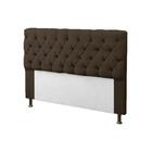 Kit Cabeceira + Baú Mirage Casal 140cm Suede Marrom