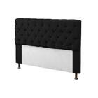 Kit Cabeceira + Baú Mirage Casal 140cm Suede Preto