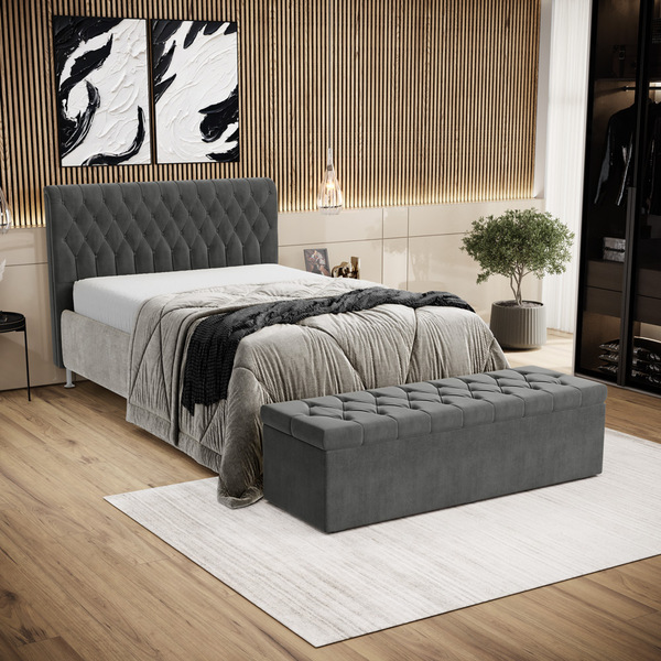 Kit Cabeceira Bellatrix 140 E Calçadeira Sagitarius Sued Arad