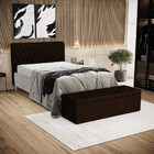 Kit Cabeceira Bellatrix 140 E Calçadeira Sagitarius Veludo Ar