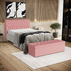 Kit Cabeceira Bellatrix 160 E Calçadeira Sagitarius Couro Ara