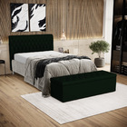 Kit Cabeceira Bellatrix 195 E Calçadeira Sagitarius Veludo Ar