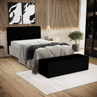 Kit Cabeceira Bellatrix 195 E Calçadeira Sagitarius Veludo Ar