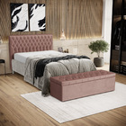 Kit Cabeceira Bellatrix 195 E Calçadeira Sagitarius Veludo Ar