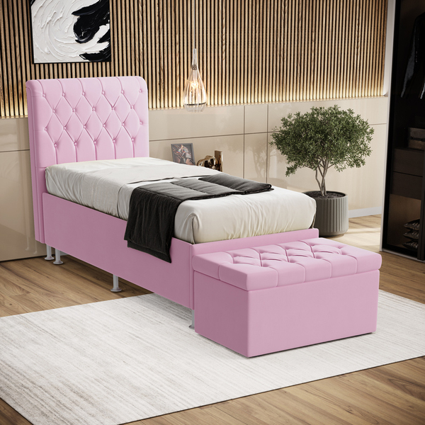 Kit Cabeceira Bellatrix 90 E Calçadeira Sagitarius Sued Arade