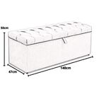 Kit Cabeceira Calçadeira Baú 140cm Paris Suede Azul Turquesa