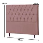 Kit Cabeceira Calçadeira Baú Solteiro 90 Cm Paris Suede Rose