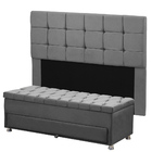 Kit Cabeceira Calçadeira Julia E Munique 160 Cm Casal Queen S