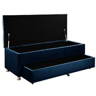 Kit Cabeceira Calçadeira Mila E Munique 140 Cm Casal Veludo -