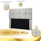 Kit Cabeceira Calçadeira Mila E Munique 140 Cm Casal Veludo B