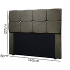 Kit Cabeceira Calçadeira Mila E Munique 140 Cm Casal Veludo M