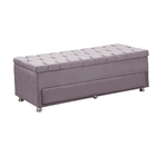 Kit Cabeceira Calçadeira Mila E Munique 160 Cm Casal Queen Si