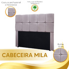 Kit Cabeceira Calçadeira Mila E Munique 160 Cm Casal Queen Si