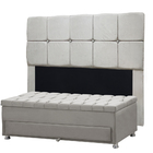 Kit Cabeceira Calçadeira Mila E Munique 160 Cm Casal Queen Si