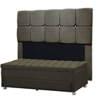 Kit Cabeceira Calçadeira Mila E Munique 195 Cm Casal King Siz