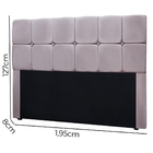 Kit Cabeceira Calçadeira Mila E Munique 195 Cm Casal King Siz