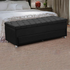 Kit Cabeceira Calçadeira Mila E Munique 195 Cm Casal King Siz