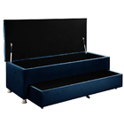 Kit Cabeceira Calçadeira Mila E Munique 195 Cm Casal King Siz